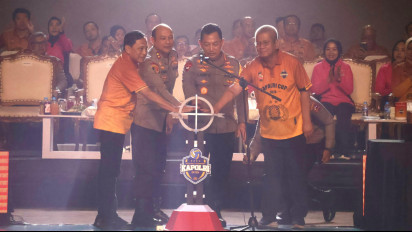 Jenderal Listyo Sigit Tutup Langsung Turnamen Bola Voli Kapolri Cup 2024 saat Kunjungan Kerja ke Kalimantan Barat