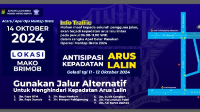 Sejumlah Titik Jalan di Mako Brimob Bakal Dilakukan Rekayasa Lalu Lintas, Masyarakat Diminta Cari Jalan Alternatif Ini