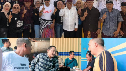 Cawabup 01 Mujiono Sowan ke Warga Umat Hindu di Banyuwangi, Cabup 02 Gus Makki Ngopi Bareng Pedagang Sepeda Motor