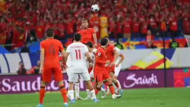 Timnas Indonesia saat melawan China