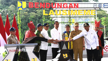 Jelang Purna Tugas, Jokowi Resmikan 2 Proyek Strategis WIKA di Sumatera, Ada Bendungan Pengendali Banjir dan Jalan Tol Bayung Lencir
