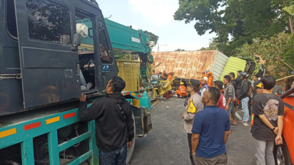Kecelakaan Beruntun 3 Truk di Jalan Yogya-Wates Bantul, Dua Orang Tewas di Lokasi