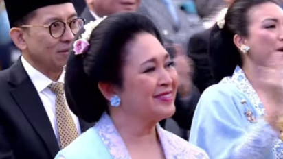 Momen Titiek Soeharto Penuh Senyum Haru Menatap Prosesi Pelantikan Presiden Prabowo Subianto