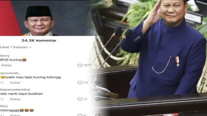 Saat Pelantikan Presiden, Ramai Warganet Serang TikTok Gerindra, Netizen Minta Prabowo Buat BPJS Kucing