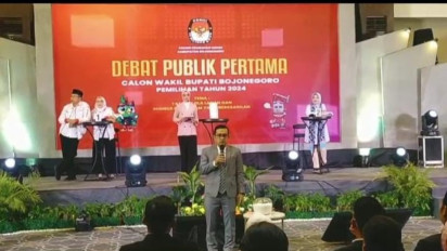 Debat Perdana Pilkada Bojonegoro Ricuh, Terpaksa Dihentikan