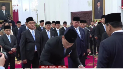 SAH! Presiden Prabowo Resmi Melantik 53 Menteri Kabinet Merah Putih