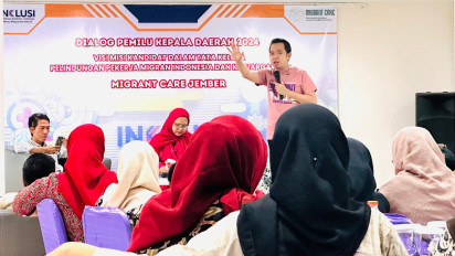 Cabup Jember Fawait Bawa Angin Segar Bagi Pensiunan Migrant Care