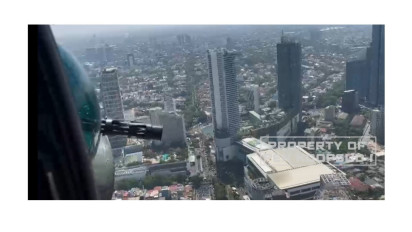 Pangkoopsud I Pantau Langsung Situasi dan Kondisi Jakarta Pasca Pelantikan Presiden dan Wakil Presiden Terpilih melalui Heli
