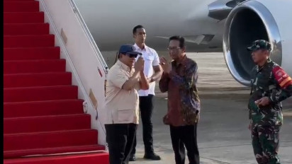 Gubernur DIY Sambut Kedatangan Presiden dan Wapres, Prabowo-Gibran di Lanud Adisutjipto