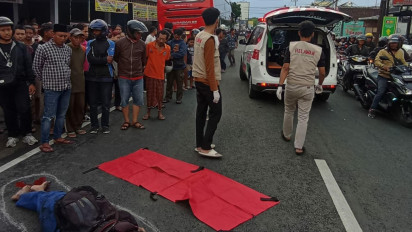 Pelajar SMK PU Tewas Terlindas Bus usai Menabrak Motor di Depannya