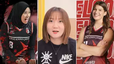 Kolase foto Megawati Hangestri, Lee So-jeong dan Vanja Bukilic