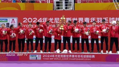 Tumbangkan China, Tim Indonesia Juara World Junior Champions 2024, Diapresiasi PP PBSI