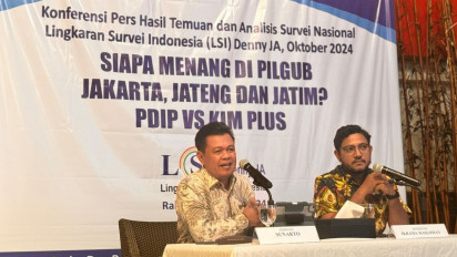 Survei LSI Denny JA: Ridwan Kamil-Suswono 37,4%, Pramono-Rano 37,1%, Dharma-Kun 4%,