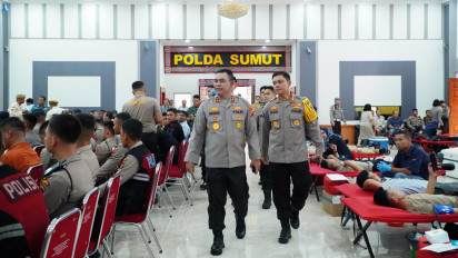 Polda Sumut Gelar Donor Darah dalam Rangka HUT Humas Polri ke-73
