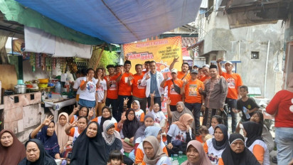 Warga Petamburan Tumplek Deklarasikan Mas Pram-Bang Doel di Pilkada Jakarta 2024