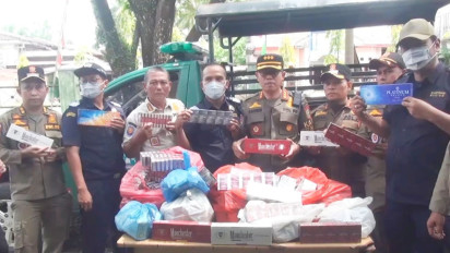 Razia Toko Grosir, Bea Cukai dan Satpol PP Subulussalam Sita 15 Ribu Batang Rokok Ilegal
