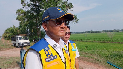 Menteri Pekerjaan Umum Tinjau Jalan Tol Prabumulih dan Irigasi Perjaya OKU Timur Sumsel