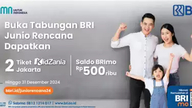 Dapatkan hadiah menarik dengan membuka Tabungan BRI Junio Rencana.