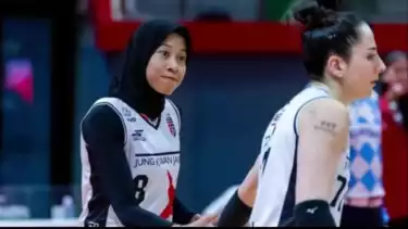 Megawati Hangestri dan Giovanna Milana di Red Sparks