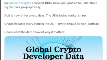 Geser Posisi Amerika, Asia Jadi Wilayah dengan Jumlah Pengembang Kripto Terbanyak di Dunia