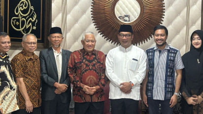 Sambangi Rumah Din Syamsuddin, Ridwan Kamil Dapat Dukungan Eks Ketum Muhammadiyah
