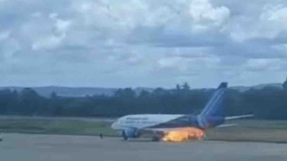 Muncul Api dan Asap Hitam di Bagian Mesin, Begini Update Kondisi 121 Penumpang Pesawat Trigana Air