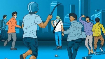 Sadis! Bentrokan Dua Ormas di Tangerang Sampai Rusak dan Bakar Posko