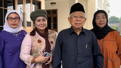 Ma'ruf Amin Imbau Para Kiai hingga Santri Pilih Luluk-Lukman di Pilkada Jatim