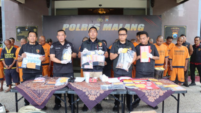 Polres Malang Ungkap 16 Kasus Perjudian, Amankan 17 Tersangka dalam Program 100 Hari Asta Cita Presiden RI