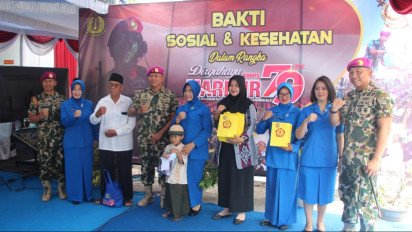 Peringati HUT Korps Marinir ke-79, Pasmar 2 Gelar Bakti Sosial Kesehatan