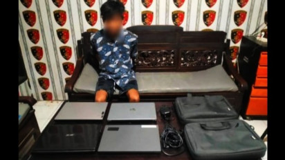 Nekat Bobol Sekolah, Remaja Asal Cerme Ini Ditangkap Saat Akan Jual Laptop di Surabaya