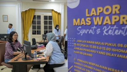 Gibran Tengok Posko 'Lapor Mas Wapres' di Hari Kedua