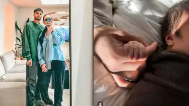 Foto kebersamaan Kevin Diks dan Demi van Drogen dan putrinya.