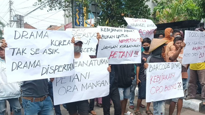 Ratusan Petani di Pati Demo Tolak Pembelian Solar untuk Pertanian Pakai Barcode