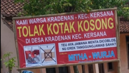 Gegara Spanduk Tolak Kotak Kosong di Pilkada Brebes, Tim Mitha-Wurja Ditegur Panwaslu
