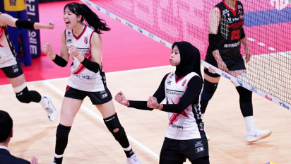 Ngaku Salah Depan Wasit, Megawati Hangestri Dapatkan Kartu Hijau di Laga Red Sparks Vs Pink Spiders