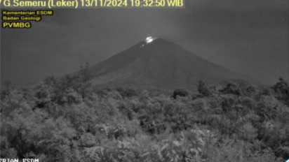 Gunung Semeru Kembali Erupsi Beberapa Kali Hari Ini, Letusan Setinggi 400 Meter