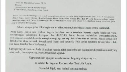 Kampus UNPAR Bandung Diteror Ancaman Bom Saat Acara Wisuda, Peneror Ngaku Anggota JAD