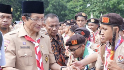 Menag Akan Kembangkan Gerakan Pramuka Madrasah, Demi Siapkan Generasi Bangsa Adaptif dan Kreatif