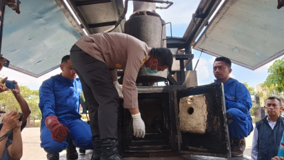 Sabu 30 Kilogram Senilai Rp30 Miliar Dimusnakan di Hadapan Pelaku 
