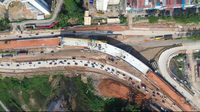 Pengerjaan Fly Over Sei Ladi Masuk Tahap Pengerjaan Struktur Utama