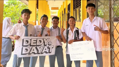 Viral! Siswa SMA Bentangkan Spanduk Calon Bupati, Bawaslu Bungo Akan Turun