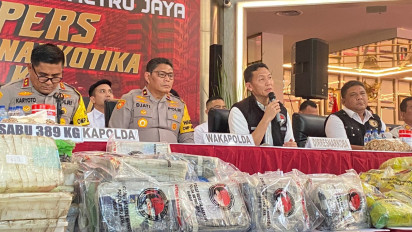Diselundupkan dari Afghanistan Lewat Jalur Laut, Sabu Seberat 389 Kg Disita Polisi