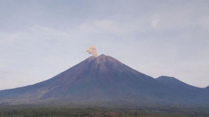 Gunung Semeru Kembali Erupsi Hari Ini, Tinggi Letuasn Mencapai 800 Meter di Atas Puncak