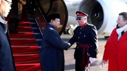 Prabowo Tiba di Inggris, Disambut Suhu Dingin Minus 1 Derajat Celcius