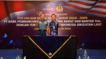 Perkuat Sinergitas, bank bjb Tandatangani PKS Penggunaan Produk dan Jasa Layanan Perbankan dengan TNI Angkatan Laut