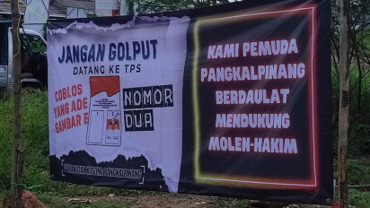 Spanduk Kotak Kosong Pangkalpinang Malah Dukung Paslon Tunggal