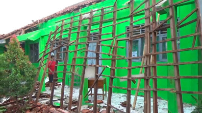 Atap Bangunan SMPN 6 Klaten Rusak Disapu Angin Puting Beliung, Siswa Diliburkan Dua Hari