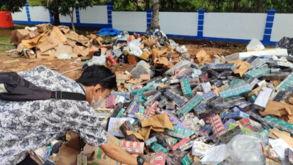 KPPBC Bengkulu Gelar Operasi Pasar Cegah Peredaran Rokok Ilegal