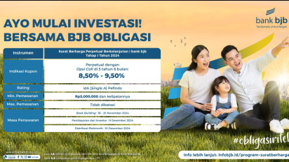 bank bjb Tawarkan Peluang Investasi Melalui Surat Berharga Perpetual dengan Kupon yang Tinggi